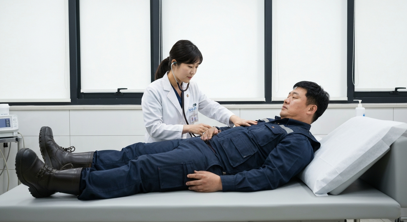 근로자 정기 건강검진 장면
