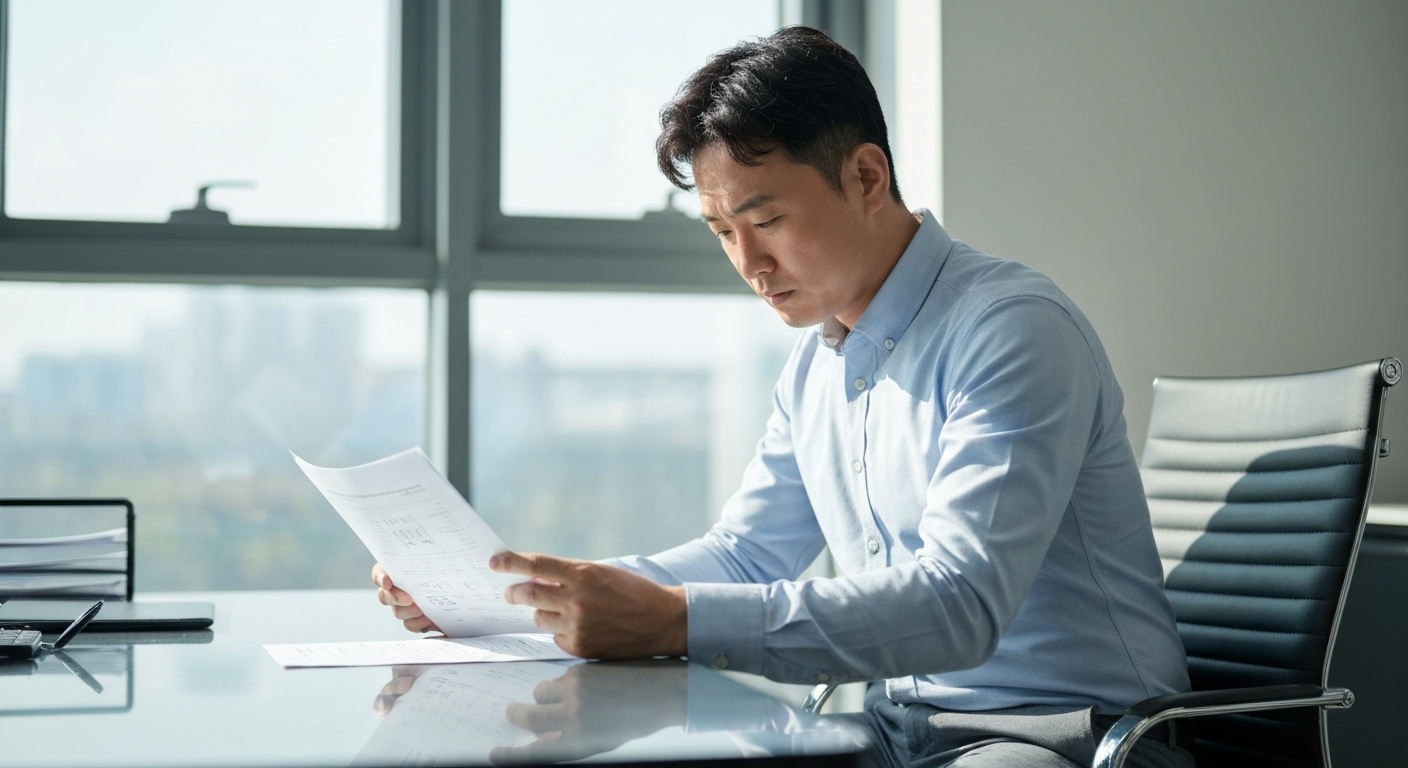 회사 임원 회의 — 안전보건관리책임자 역할
